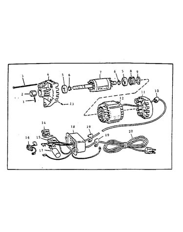 Motor and control box asm.