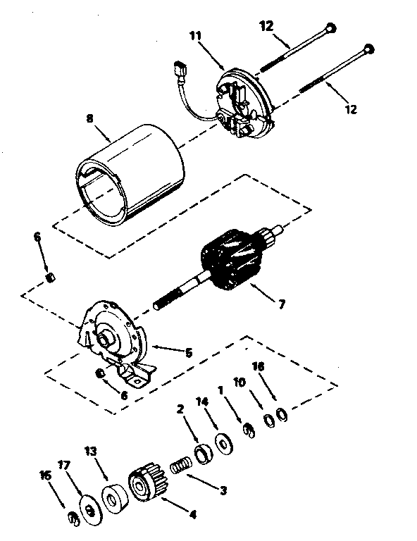 Electric starter motor