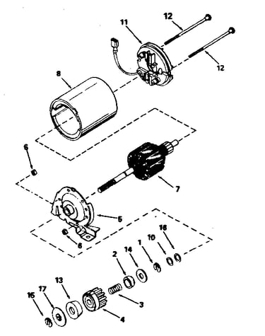 Electric starter motor