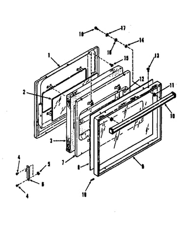Full glass upper oven and lower broiler door
