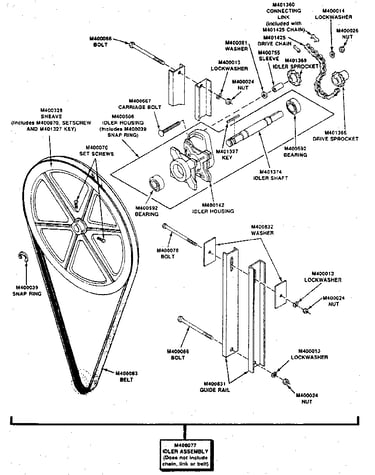 Idler drive components