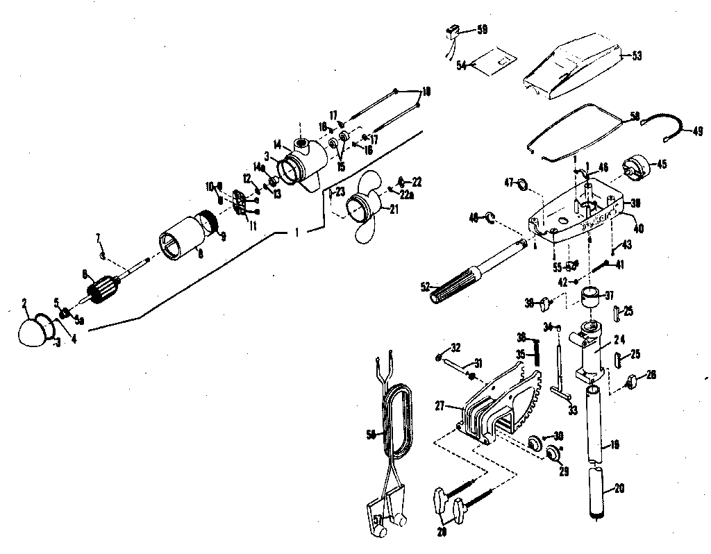 1 H.P. ELECTRIC FISHING MOTOR