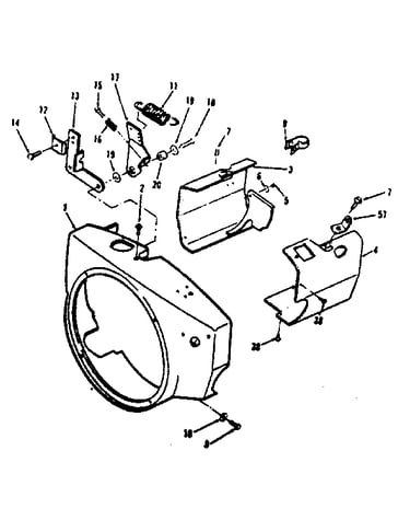 Blower housing and governor