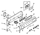 Kenmore 9116228710 backguard section for 911.6288710, 911.6298710, 911.6348710 diagram