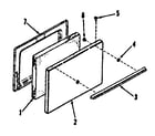 Kenmore 9116228710 oven door section for model no. 911.6228710 diagram