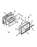 Oven door section for 911.6288710 911.6298710 911.6348710