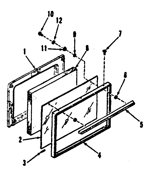 Oven door section