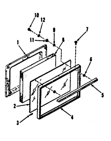 Oven door section