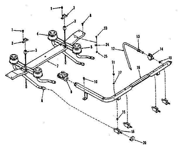 Top burner section