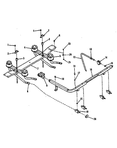 Top burner section