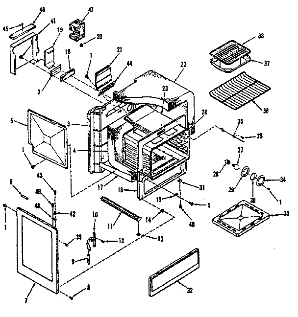 Oven body section