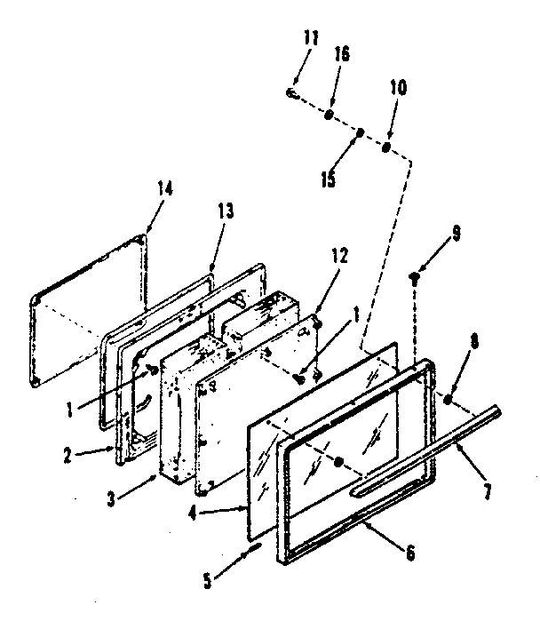 Oven door section