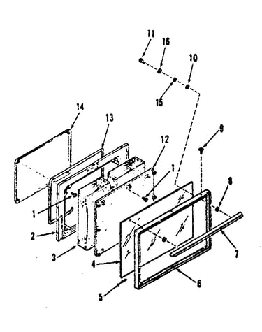 Oven door section