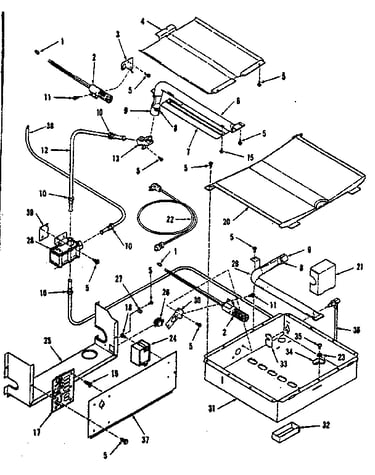 Broiler & oven burner section