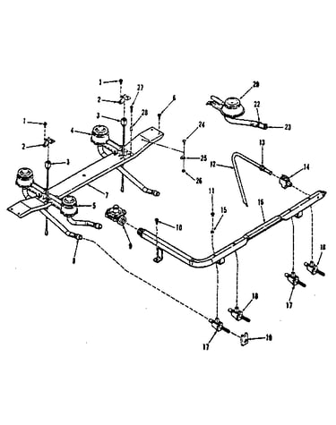 Top burner section