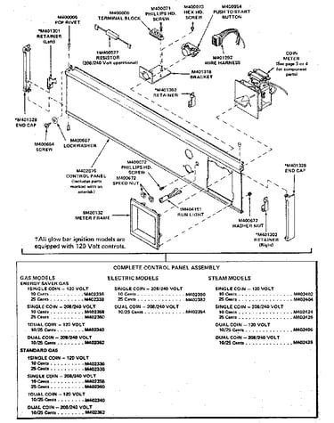 Control panel assembly (coin)