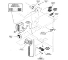 Huebsch 37CG door switch, thermostat, transformer, relay & terminal block diagram