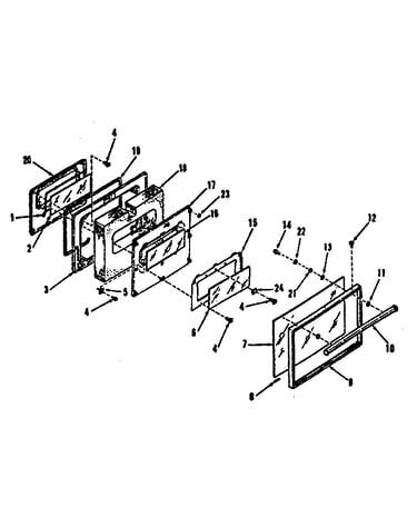 Oven door section
