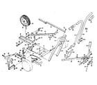 King O' Lawn 216-3 frame and handle diagram