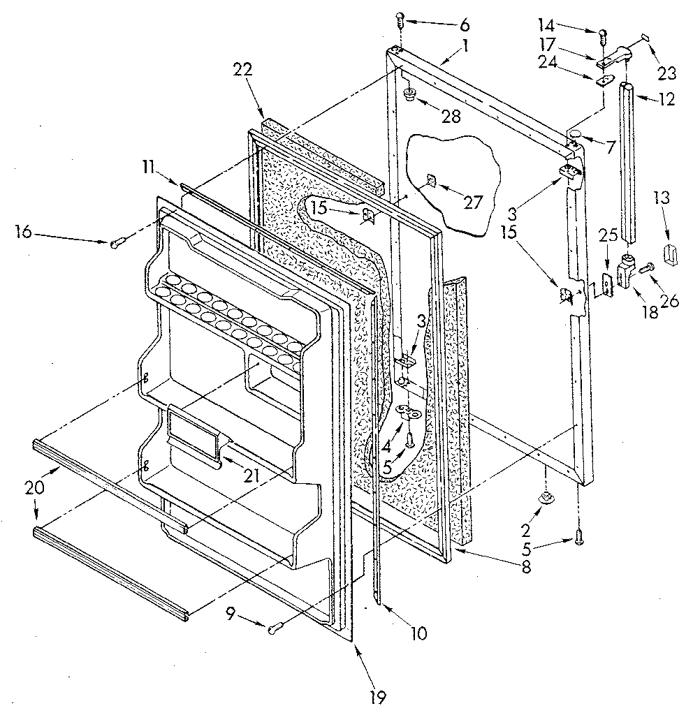 Refrigerator door