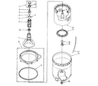 Kenmore 11082994500 agitator, basket and tub diagram