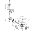Kenmore 11082994800 brake, clutch, gearcase, motor and pump diagram