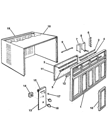 Cabinet and front panel