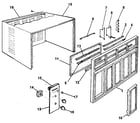 Kenmore 2538781290 cabinet and front panel diagram