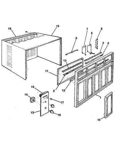 Cabinet and front panel