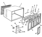 Kenmore 2538782590 cabinet and front panel diagram