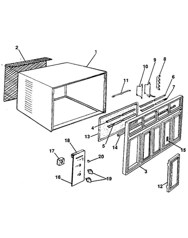 Cabinet and front panel