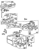 Carburetor and fuel tank assembly