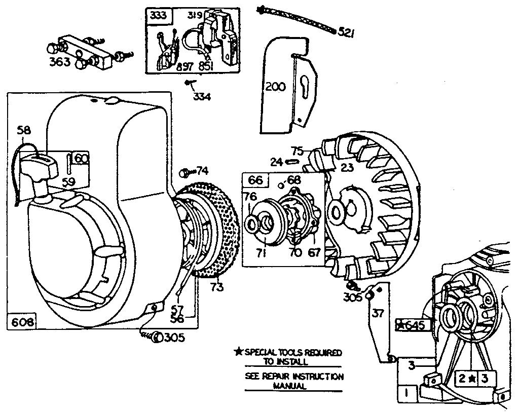 Rewind starter assembly