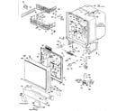 GE GSD2200G02 tub and door assembly diagram
