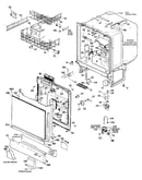 Tub and door assembly