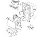 GE GSM603G-02 tub and door assembly diagram