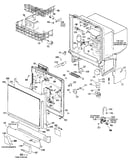 Tub and door assembly