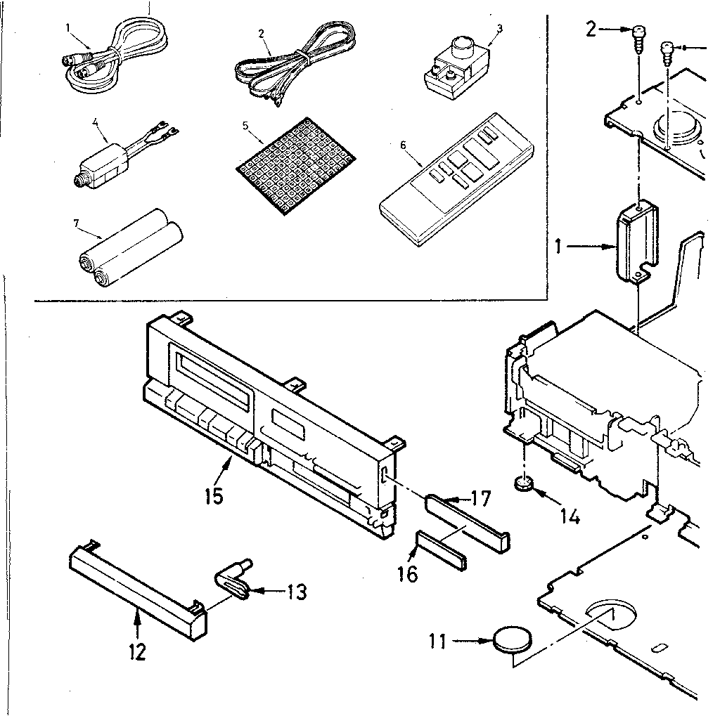 Front panel assembly and accessories