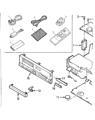Front panel assembly and accessories