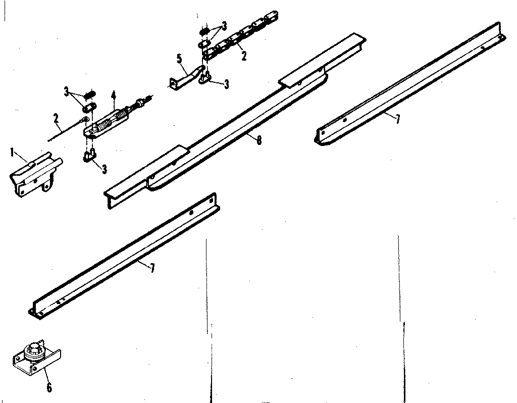 RAIL ASSEMBLY PARTS LIST