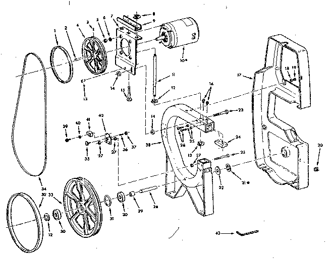 Frame and motor mount assembly