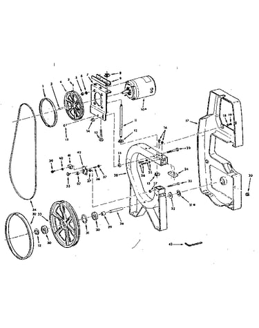 Frame and motor mount assembly