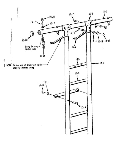 T frame assembly 206