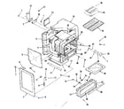 Kenmore 9117398610 oven body section diagram