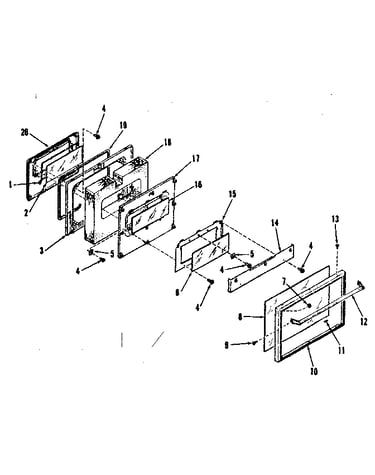 Oven door section