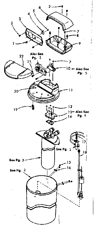Major assemblies and connecting parts