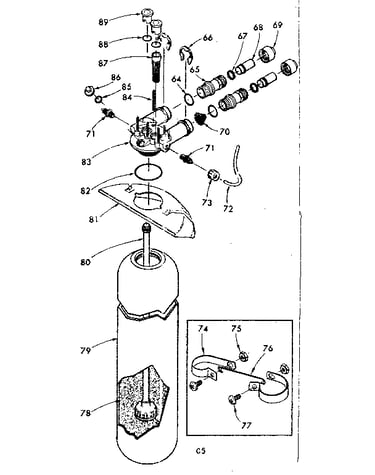 Resin tank, valve adaptor and connecting parts