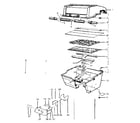 Kenmore 2581074180 grill and burner section diagram