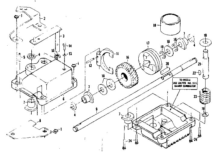 Gear case assembly part no. 85315