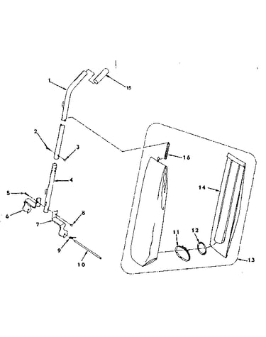 Handle and bag housing